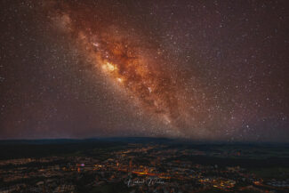 Milchstraße über Aalen bei Nacht Milkyway Sterne Sternenhimmel Abtsgmünd Hüttlingen Heidenheim Ellwangen Schwäbisch Gmünd Ostalbkreis